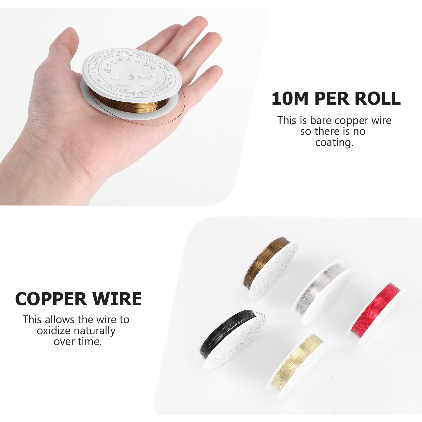 5 Roll Copper Wire Jewelry Mat - Copper Wire Roll ulasan dan harga