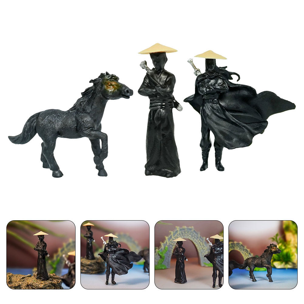3Pcs Ancient Chinese Knight Sc - Bonsai Garden Art ulasan dan harga
