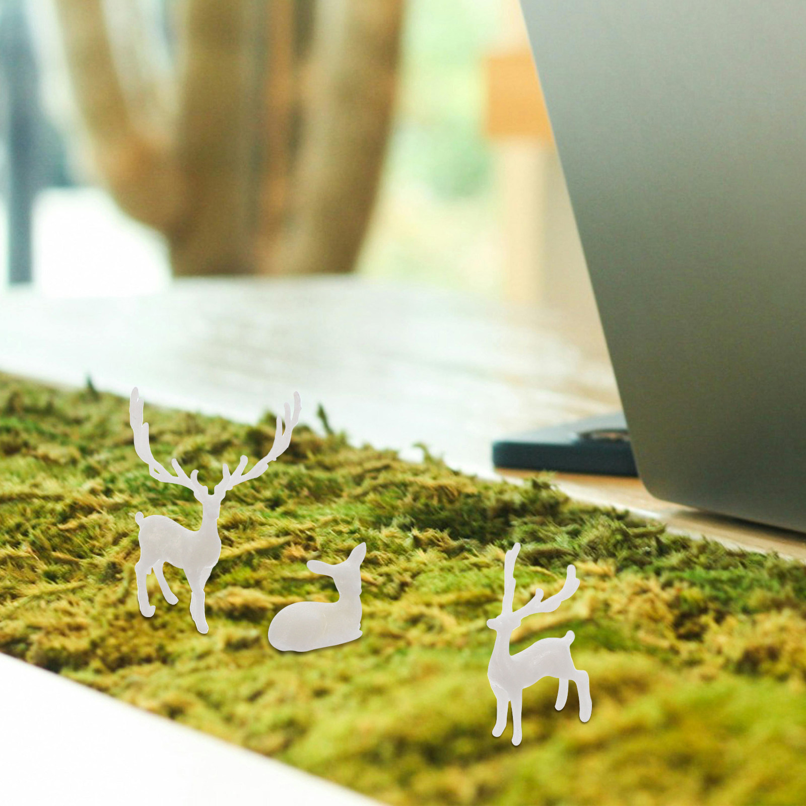 3Pcs Lifelike Resin Elk Statue - Bonsai Garden Landscape Design ulasan dan harga